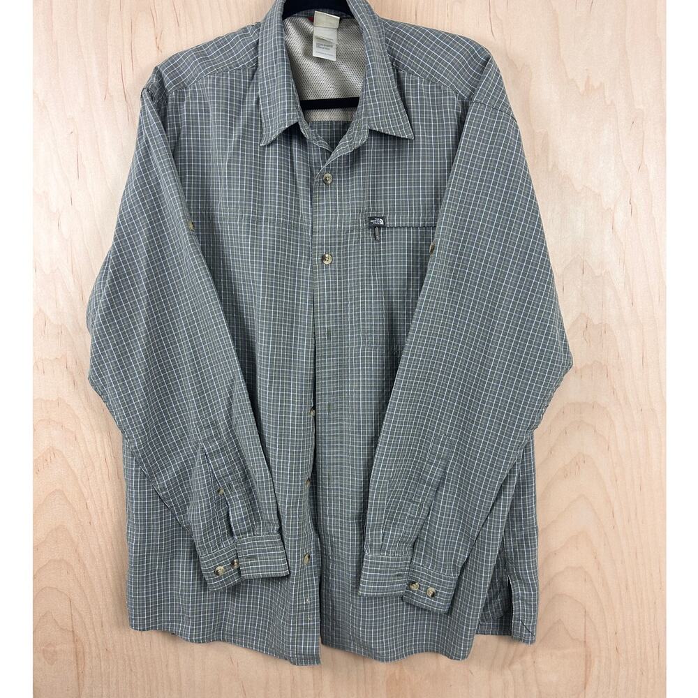 The North Face Plaid Button Up Shirt Mens XL Long Sleeve Outdoor Hiking